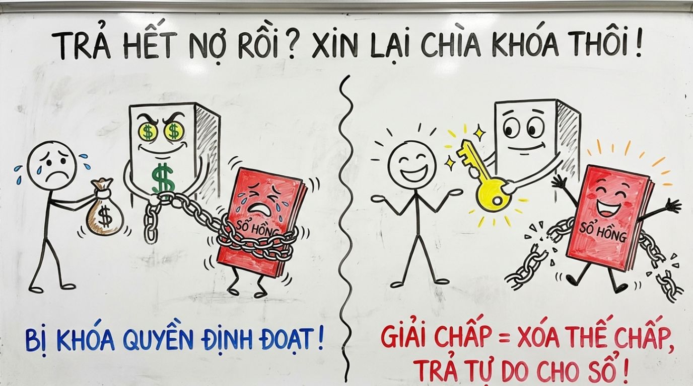 GIẢI CHẤP SỔ ĐỎ LÀ GÌ? QUY TRÌNH 4 BƯỚC XÓA THẾ CHẤP NHANH NHẤT 2026