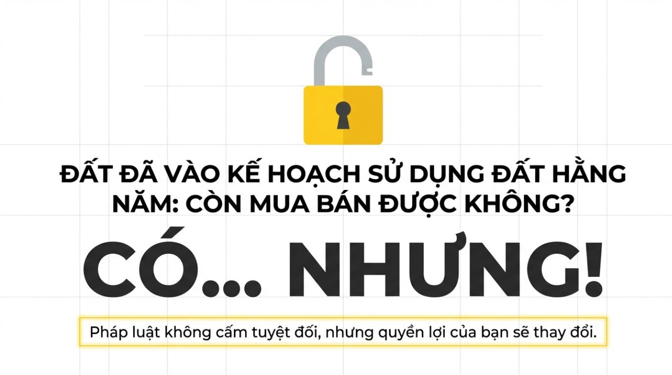 ĐẤT QUY HOẠCH CÓ ĐƯỢC MUA BÁN KHÔNG? CÁCH HIỂU ĐÚNG KHI ĐÃ VÀO KẾ HOẠCH SỬ DỤNG ĐẤT HẰNG NĂM