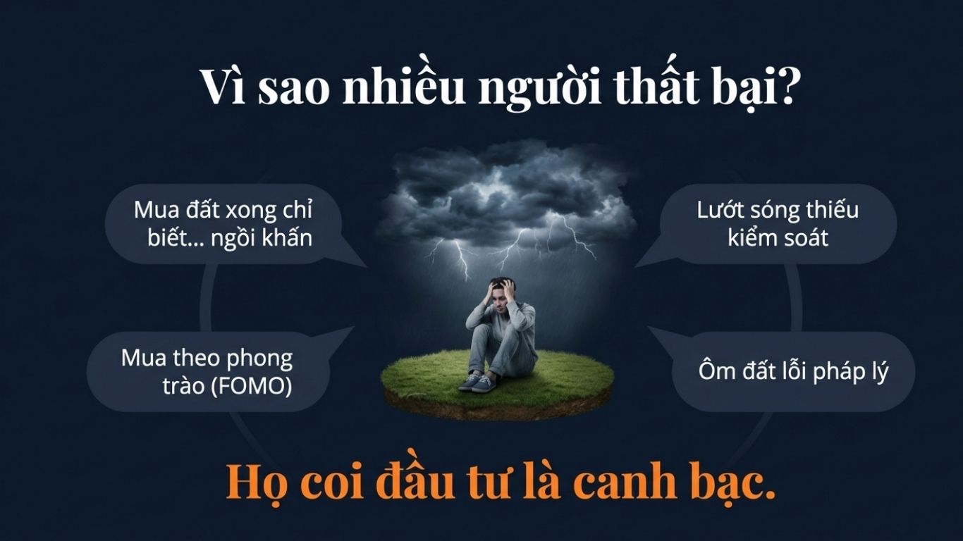 VÌ SAO NHIỀU NGƯỜI MUA ĐẤT THÌ GIÀU LÊN, CÒN MÌNH MUA XONG LẠI MẤT NGỦ VÌ SAO NHIỀU NGƯỜI MUA ĐẤT THÌ GIÀU LÊN, CÒN MÌNH MUA XONG LẠI MẤT NGỦ