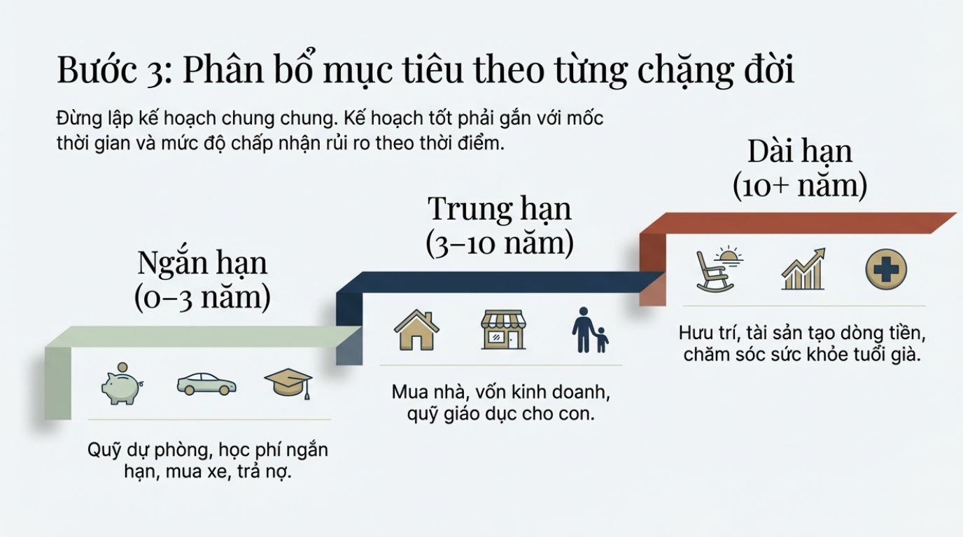 LẬP KẾ HOẠCH TÀI CHÍNH CÁ NHÂN TRỌN ĐỜI: 5 BƯỚC ĐỂ KHÔNG RƠI VÀO CẢNH THIẾU TRƯỚC HỤT SAU