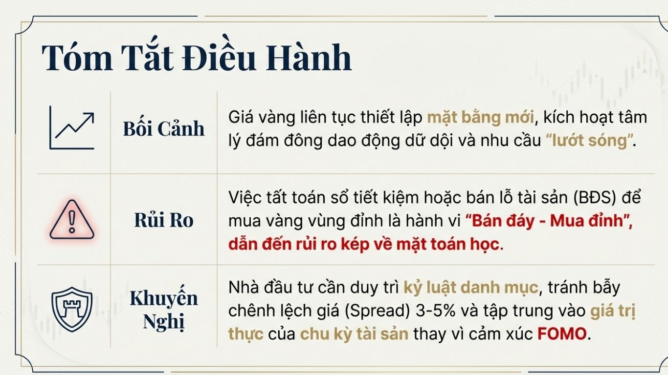 VÀNG LẬP ĐỈNH LIÊN TỤC: PHÂN TÍCH KHÁCH QUAN VỀ QUYẾT ĐỊNH ĐU ĐỈNH
