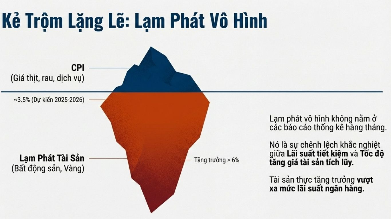 GỬI TIẾT KIỆM NGÂN HÀNG 5-6%/NĂM: NƠI TRÚ ẨN AN TOÀN HAY CHIẾC BẪY CỦA LẠM PHÁT VÔ HÌNH?