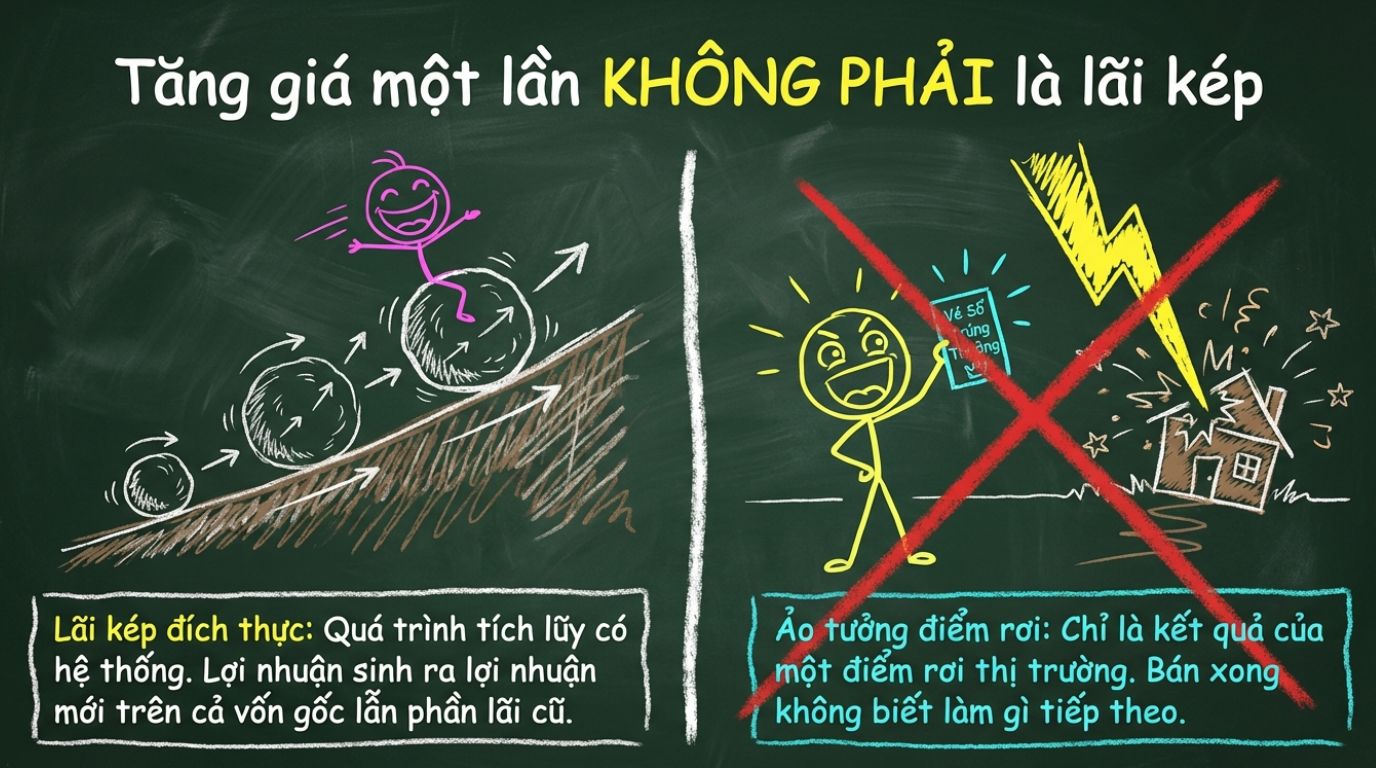 ĐẦU TƯ BẤT ĐỘNG SẢN MÃI KHÔNG CÓ LÃI KÉP? ĐÂY LÀ SAI LẦM NHIỀU NGƯỜI MẮC PHẢI