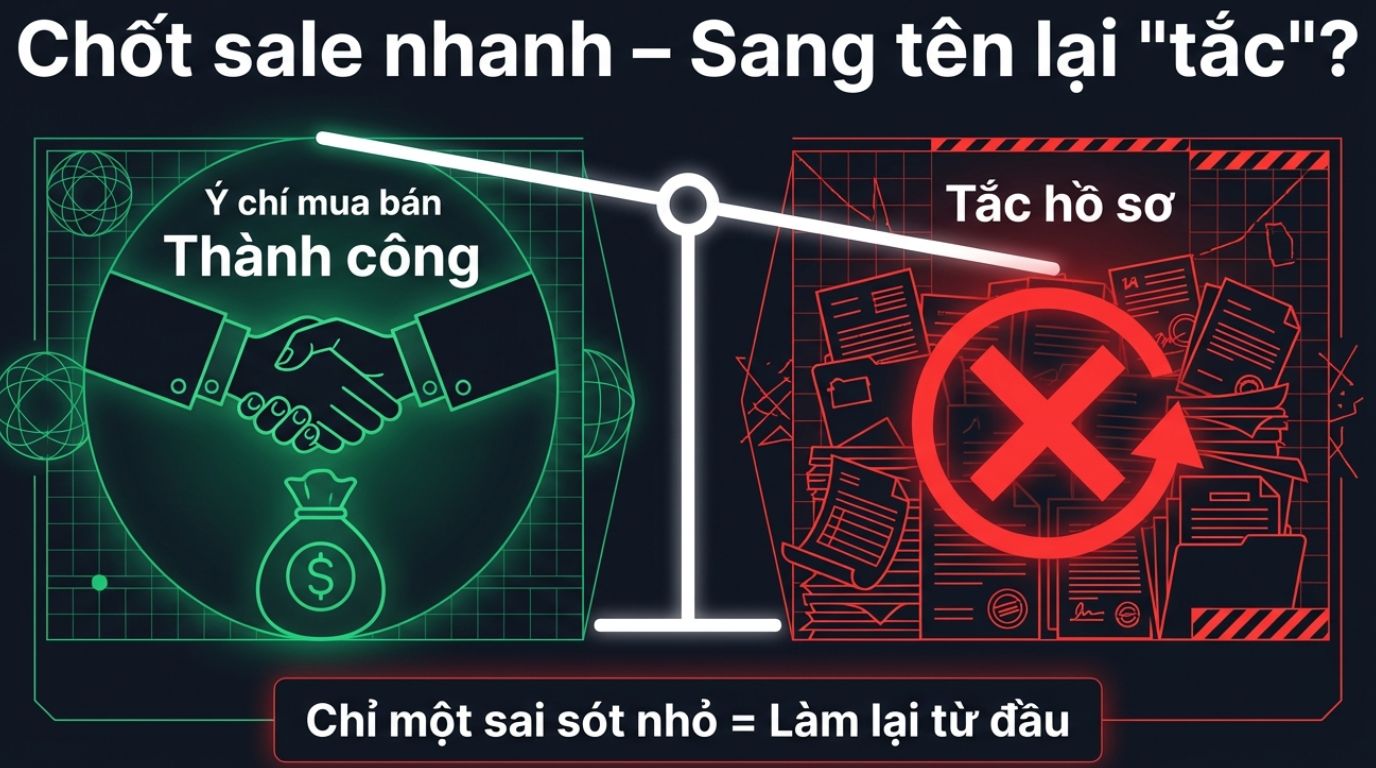 HỒ SƠ SANG TÊN SỔ ĐỎ THEO QUY ĐỊNH MỚI: CHUẨN BỊ GÌ ĐỂ KHÔNG BỊ TRẢ HỒ SƠ?