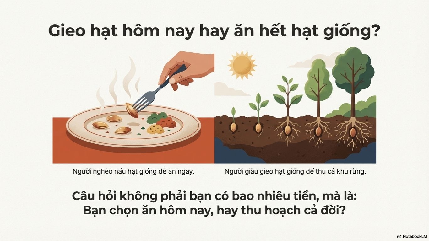 Gieo hạt hôm nay hay ăn hết hạt giống?